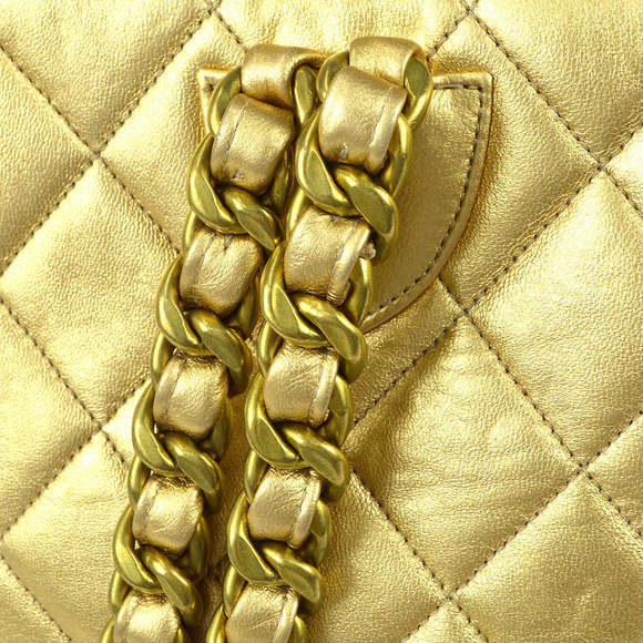 CHANEL 1994 Duma Chain Backpack Large Gold Lambskin 68056 - Picture 6 of 10